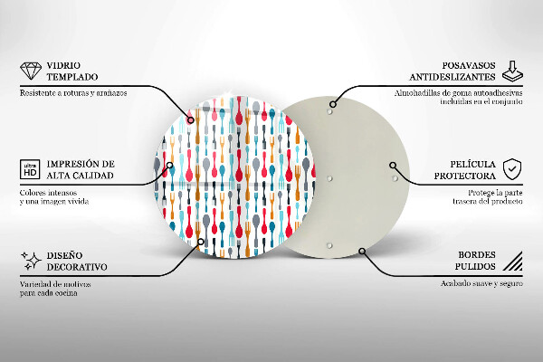 Kuchynská doska zo skla Ilustrácia lyžice