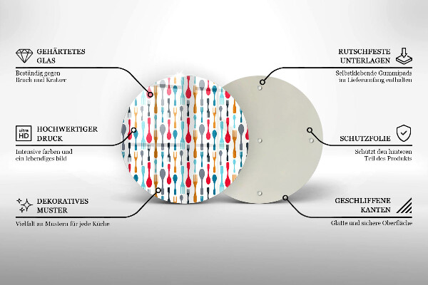 Kuchynská doska zo skla Ilustrácia lyžice