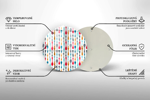 Kuchynská doska zo skla Ilustrácia lyžice