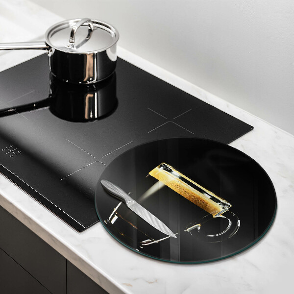 Kuchynská doska zo skla Pohárik čiernej kávy