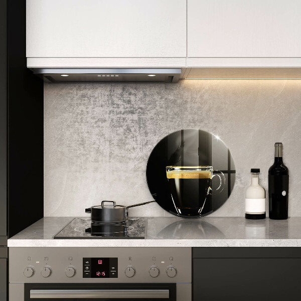 Kuchynská doska zo skla Pohárik čiernej kávy