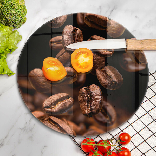 Kuchynská doska zo skla Hnedé kávové zrná