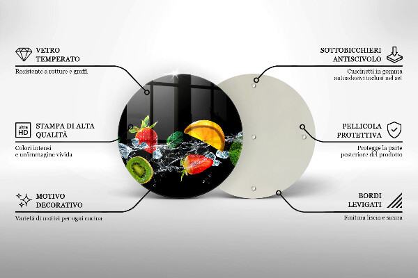 Kuchynská doska zo skla Ovocie vo vode