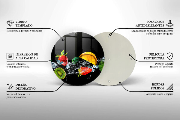 Kuchynská doska zo skla Ovocie vo vode