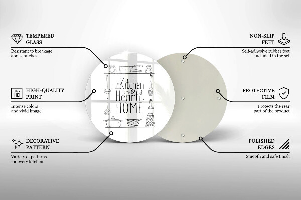 Kuchynská doska zo skla Nápis veta