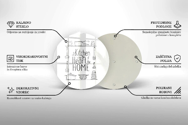 Kuchynská doska zo skla Nápis veta
