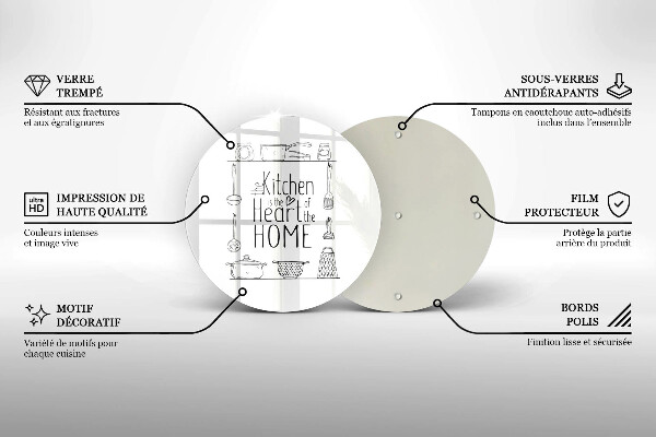 Kuchynská doska zo skla Nápis veta