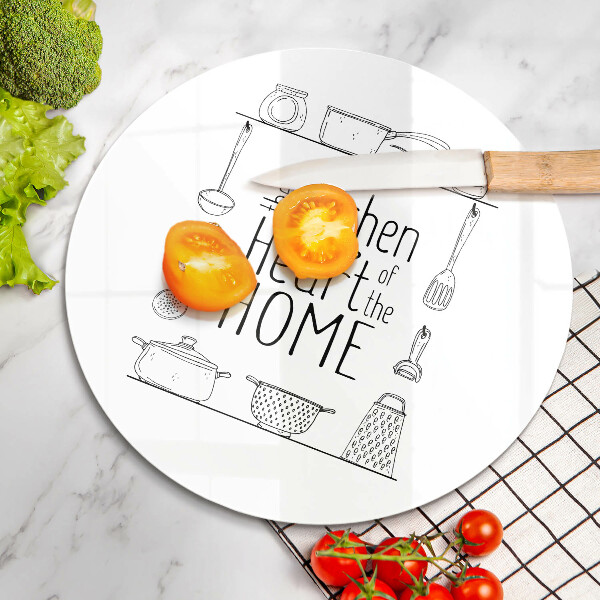 Kuchynská doska zo skla Nápis veta