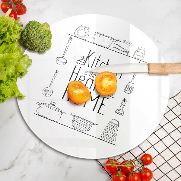 Kuchynská doska zo skla Nápis veta