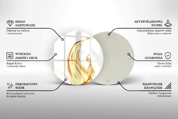 Kuchynská doska zo skla olivový olej