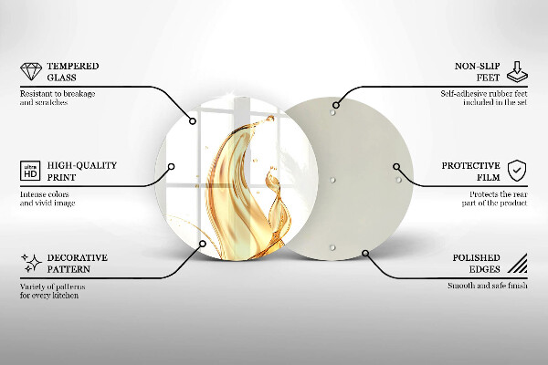 Kuchynská doska zo skla olivový olej