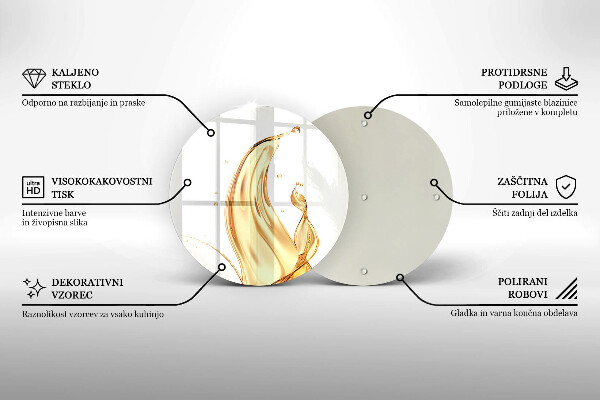 Kuchynská doska zo skla olivový olej