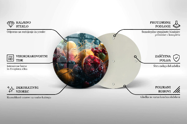 Kuchynská doska zo skla Ovocie vo vode