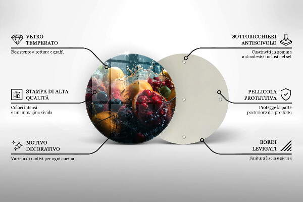 Kuchynská doska zo skla Ovocie vo vode