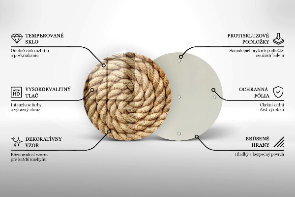 Kuchynská doska zo skla Hrubé lano
