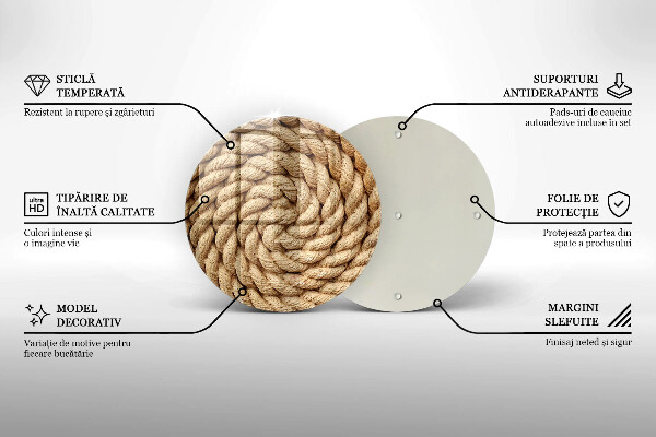 Kuchynská doska zo skla Hrubé lano