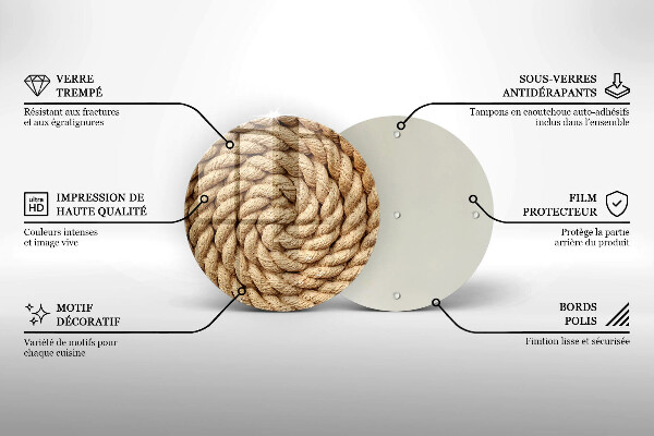 Kuchynská doska zo skla Hrubé lano