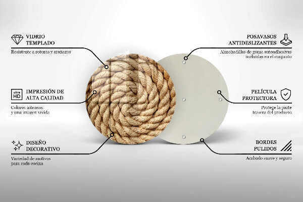 Kuchynská doska zo skla Hrubé lano