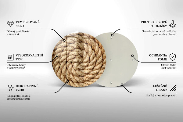 Kuchynská doska zo skla Hrubé lano