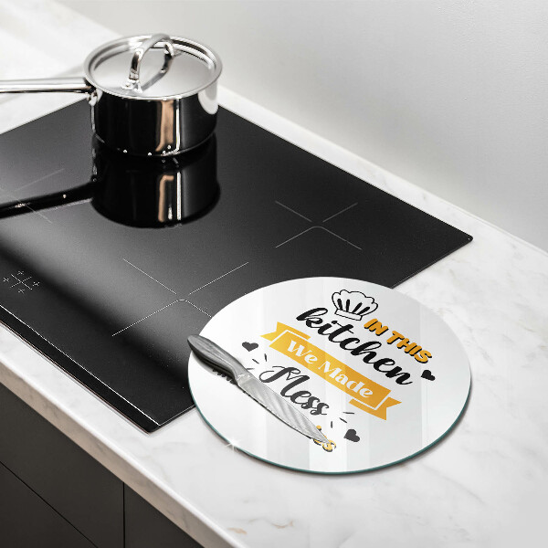 Kuchynská doska zo skla In this kitchen we made mess and memories