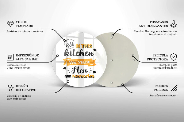 Kuchynská doska zo skla In this kitchen we made mess and memories