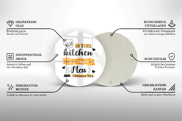 Kuchynská doska zo skla In this kitchen we made mess and memories