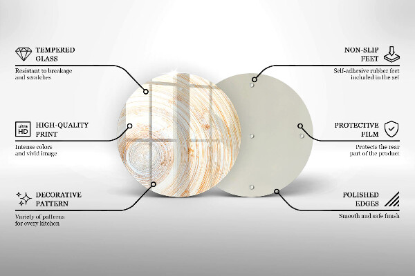 Kuchynská doska zo skla Textúra dreva