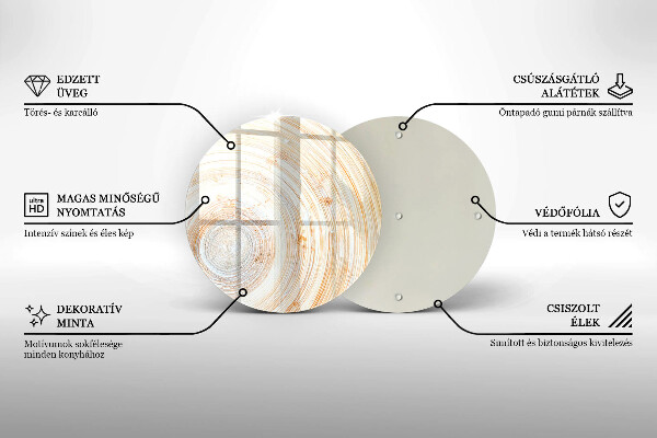 Kuchynská doska zo skla Textúra dreva
