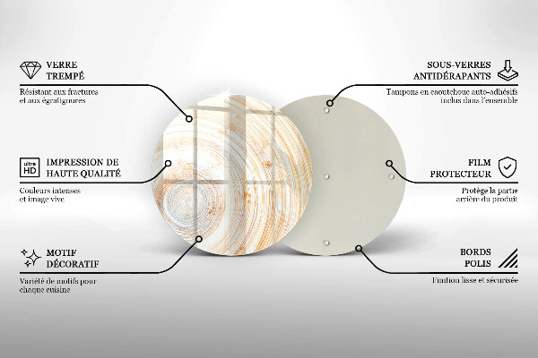 Kuchynská doska zo skla Textúra dreva