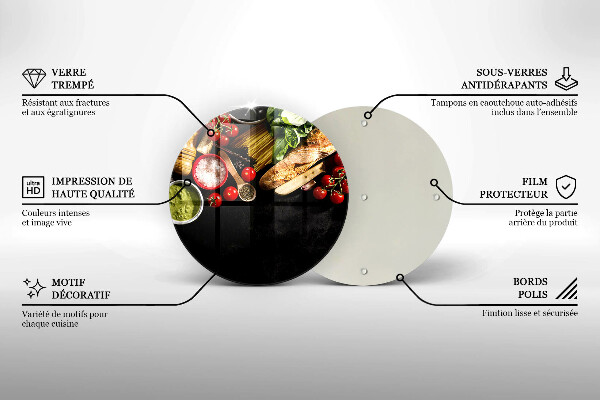 Kuchynská doska zo skla Talianske prísady a koreniny
