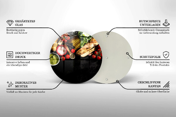 Kuchynská doska zo skla Talianske prísady a koreniny