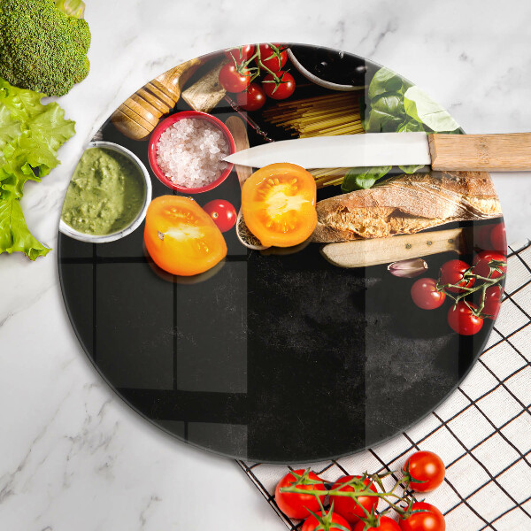 Kuchynská doska zo skla Talianske prísady a koreniny