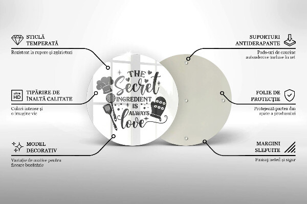 Kuchynská doska zo skla Nápis veta