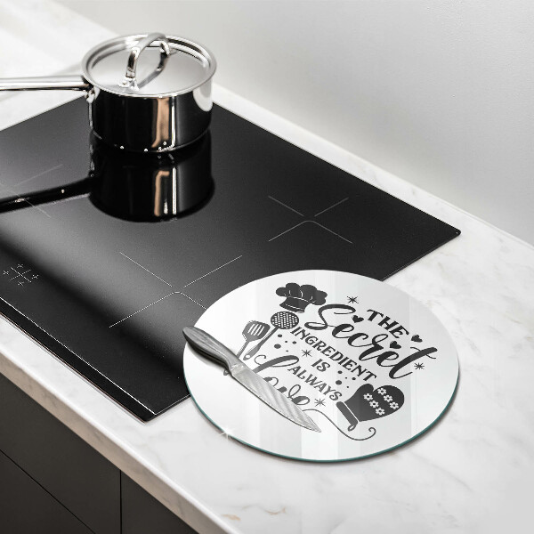 Kuchynská doska zo skla Nápis veta