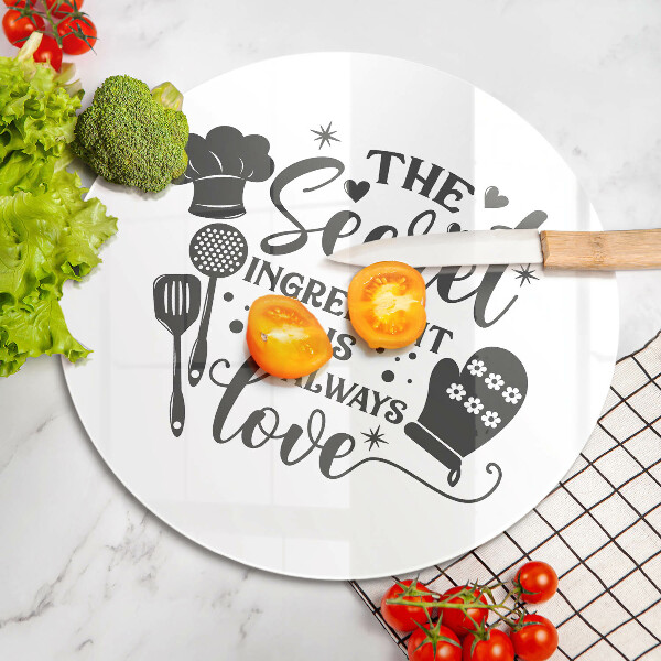 Kuchynská doska zo skla Nápis veta