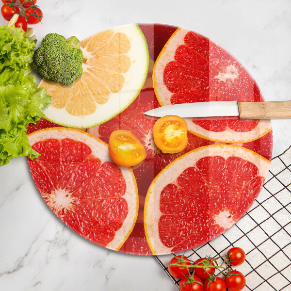 Kuchynská doska zo skla Plátky grapefruitu