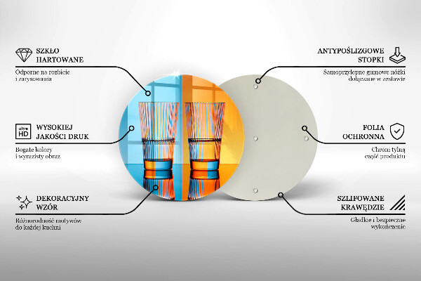 Kuchynská doska zo skla Dva poháre vody