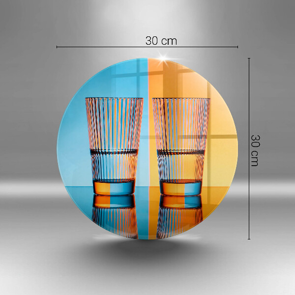 Kuchynská doska zo skla Dva poháre vody