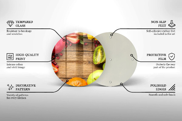 Kuchynská doska zo skla Čerstvé ovocie