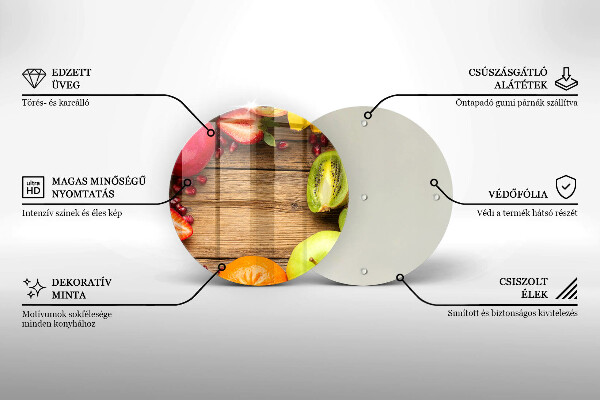 Kuchynská doska zo skla Čerstvé ovocie