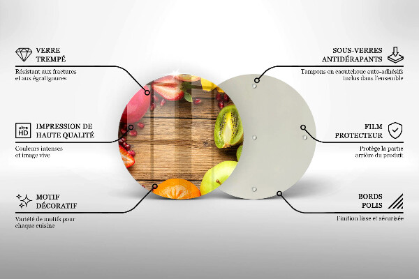 Kuchynská doska zo skla Čerstvé ovocie