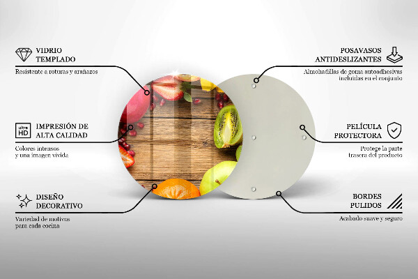 Kuchynská doska zo skla Čerstvé ovocie