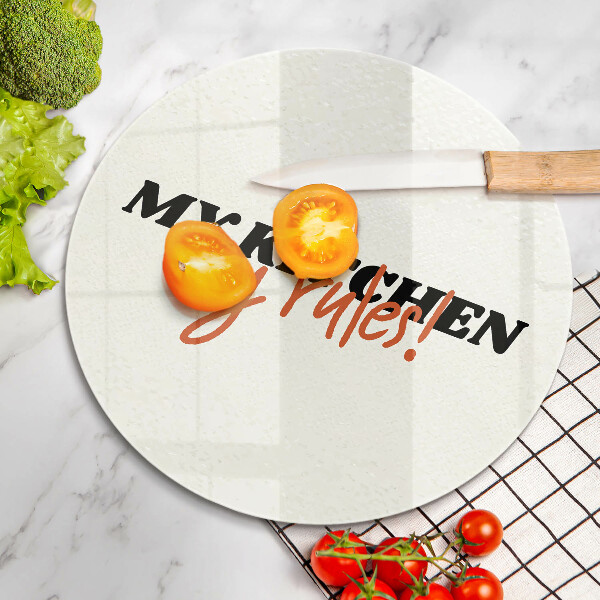 Kuchynská doska zo skla My kitchen my rules