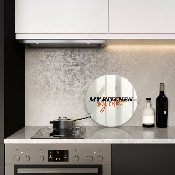 Kuchynská doska zo skla My kitchen my rules