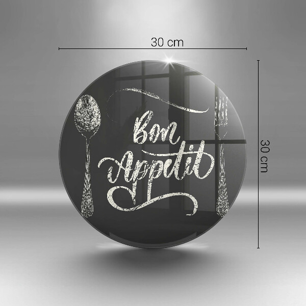 Kuchynská doska zo skla Nápis Bon Appetit