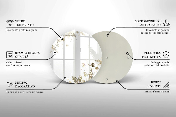 Kuchynská doska zo skla Zimné dekorácie