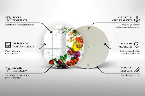 Kuchynská doska zo skla Zelenina a korenie
