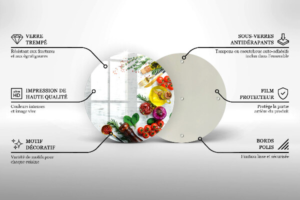 Kuchynská doska zo skla Zelenina a korenie