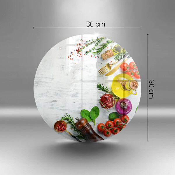 Kuchynská doska zo skla Zelenina a korenie