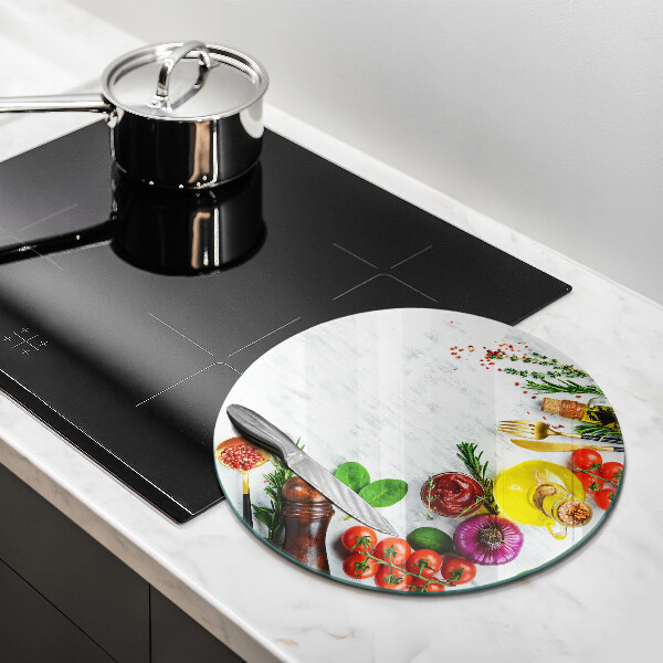 Kuchynská doska zo skla Zelenina a korenie